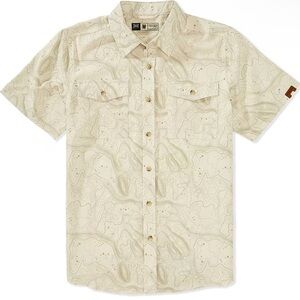 Dakota Grizzly Rowan Stretch Short Sleeve Woven Shirt color Bone